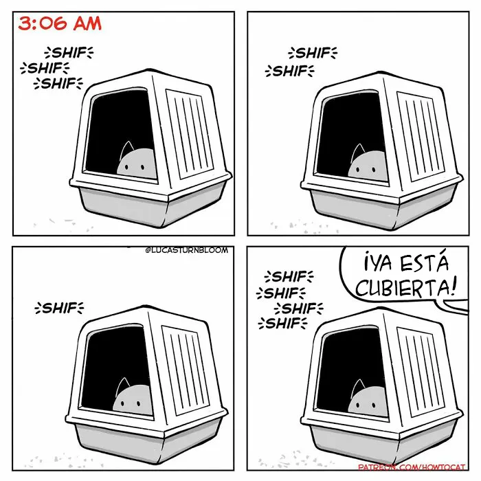 20 Divertidos cómics sobre la realidad de vivir con un gato (nuevas imágenes)