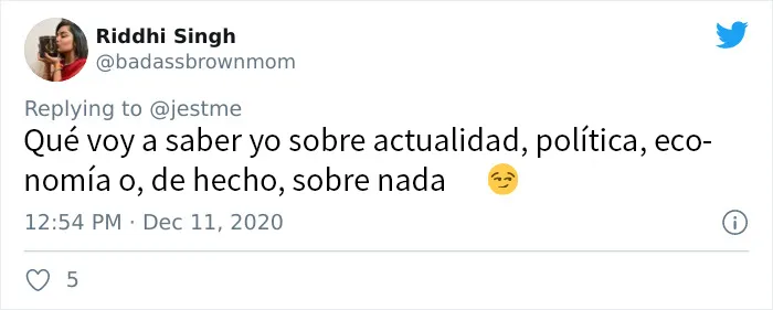 "Dime que eres una mujer sin decirme que eres una mujer" (20 tuits)