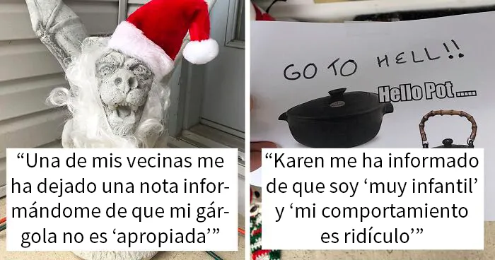 Una vecina deja notas quejándose de la decoración navideña de esta mujer, así que ella no para de añadir más