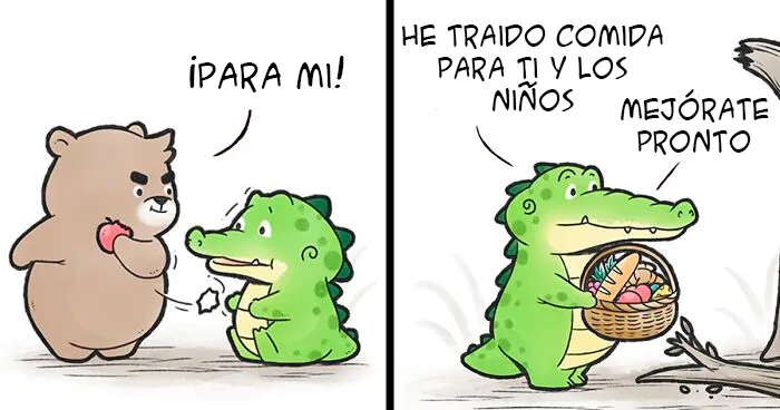 Creo estos adorables cómics de animales para compartir algo positivo (18 nuevas tiras)