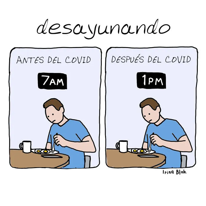 Desayunando