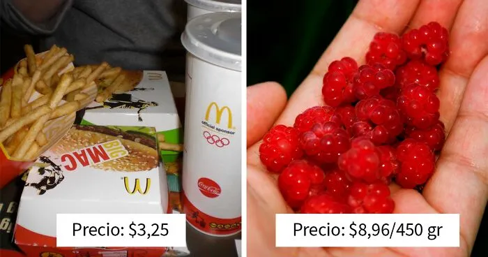 Un tuit en el que se dice que la comida poco saludable es más barata desató esta discusión en los comentarios
