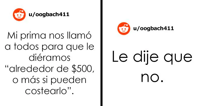 Esta mujer se negó a contribuir con $500 para la boda de su prima y desata un drama familiar