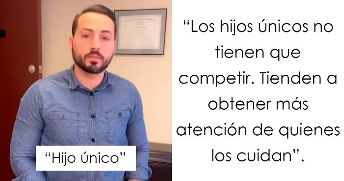 Este terapeuta analiza cómo el orden de nacimiento entre hermanos puede influir en sus personalidades y mucha gente cree que tiene razón