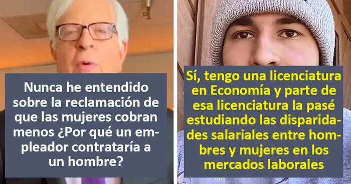 Este licenciado en economía explica la brecha salarial entre hombres y mujeres en menos de 1 minuto