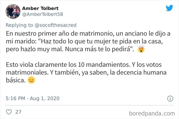 20 Tuits donde la gente comparte los peores consejos matrimoniales que han recibido
