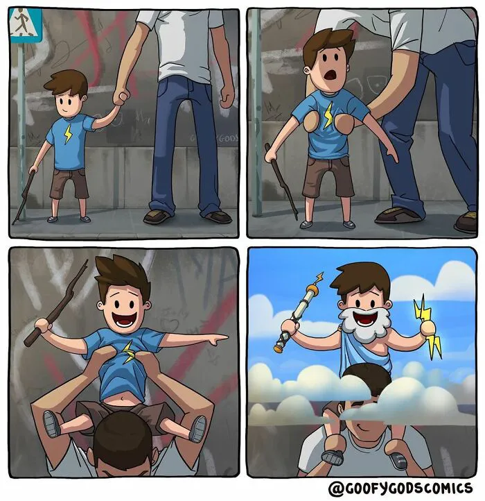 12 Divertidos cómics sobre cómo se enfrentan los dioses a los problemas diarios