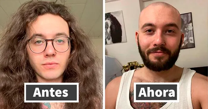 30 Fotos de personas amables antes y después de cortar su melena para donarla a pacientes de cáncer