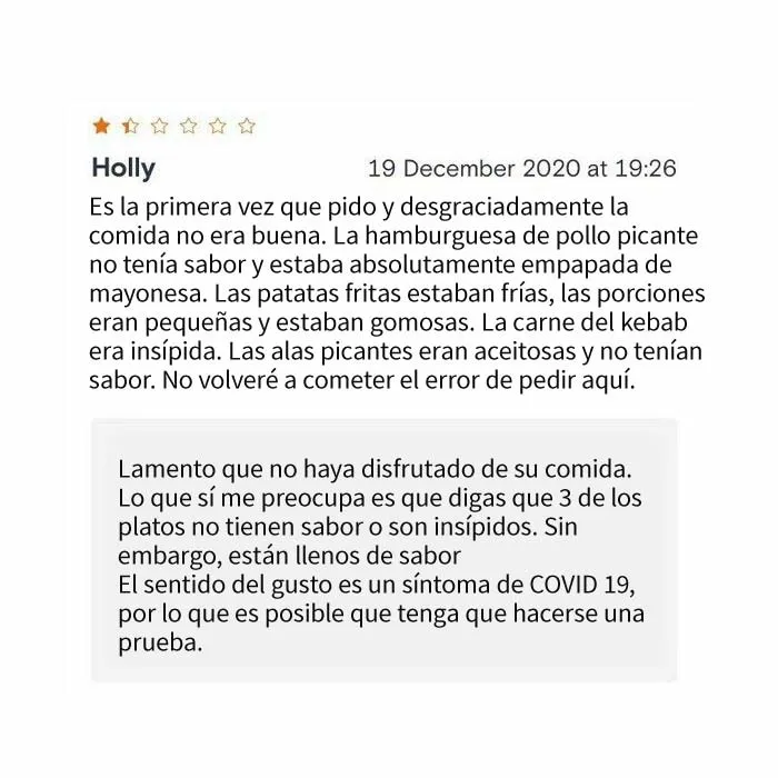 20 Restaurantes que dejaron divertidas respuestas bajo las malas críticas, compartidas en este instagram