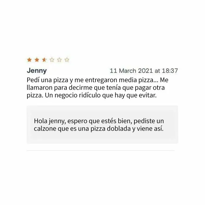 20 Restaurantes que dejaron divertidas respuestas bajo las malas críticas, compartidas en este instagram