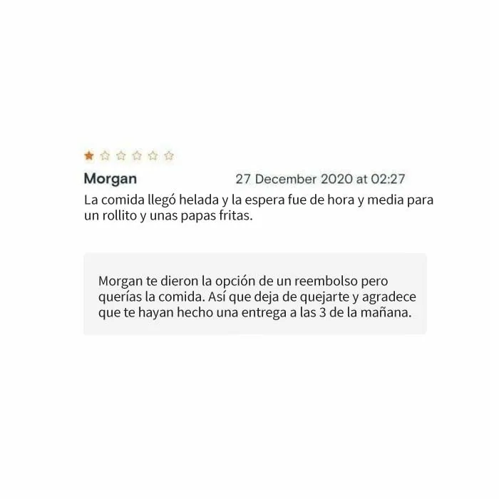 20 Restaurantes que dejaron divertidas respuestas bajo las malas críticas, compartidas en este instagram