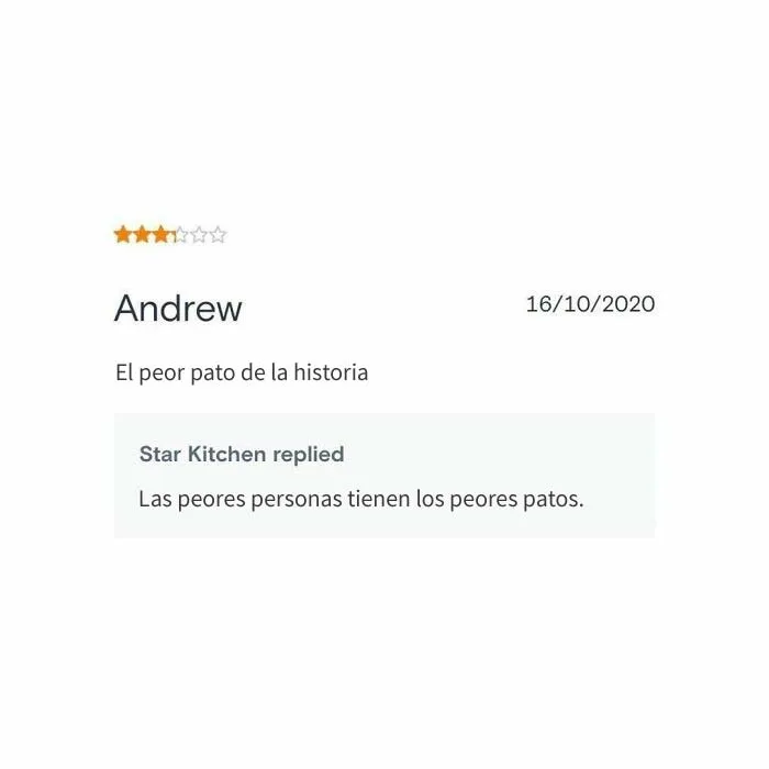20 Restaurantes que dejaron divertidas respuestas bajo las malas críticas, compartidas en este instagram