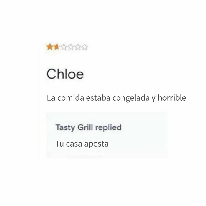 20 Restaurantes que dejaron divertidas respuestas bajo las malas críticas, compartidas en este instagram