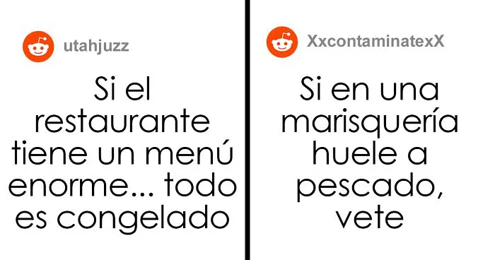 30 Chefs revelan las "señales de alarma" de los restaurantes que indican que deberías comer en otro sitio