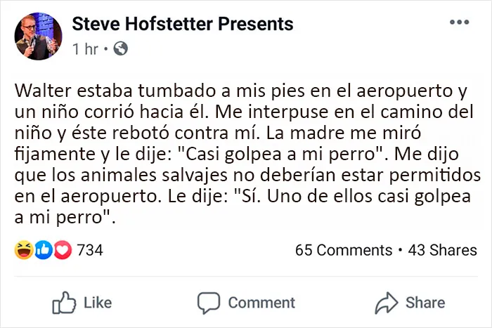 Amo a Steve Hofstetter. Walter es su perro