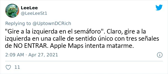 20 Divertidos tuits donde la gente se burla de Apple Maps
