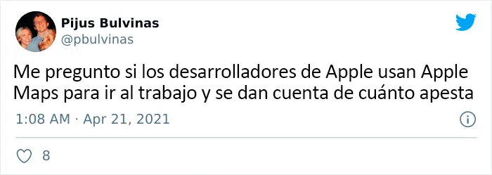 20 Divertidos tuits donde la gente se burla de Apple Maps