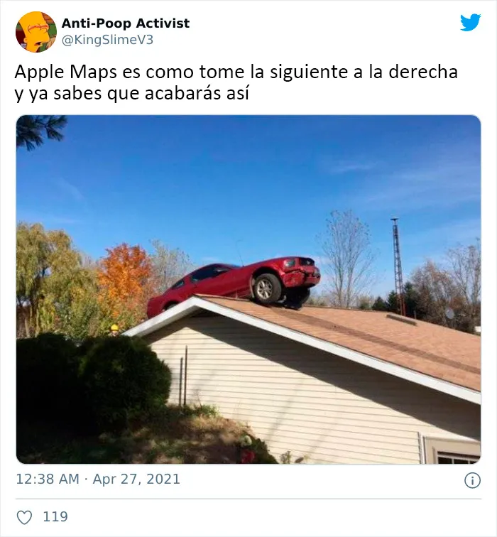 20 Divertidos tuits donde la gente se burla de Apple Maps