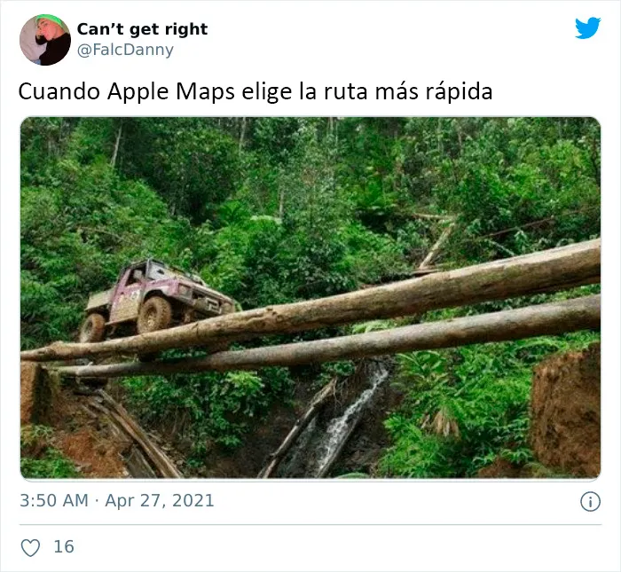 20 Divertidos tuits donde la gente se burla de Apple Maps