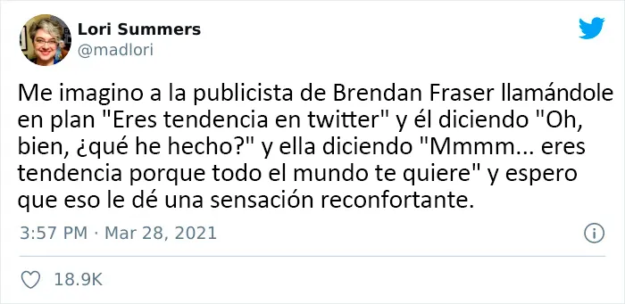 Internet ha vuelto viral a Brendan Fraser simplemente por ser genial, aquí tienes 30 de los mejores tuits