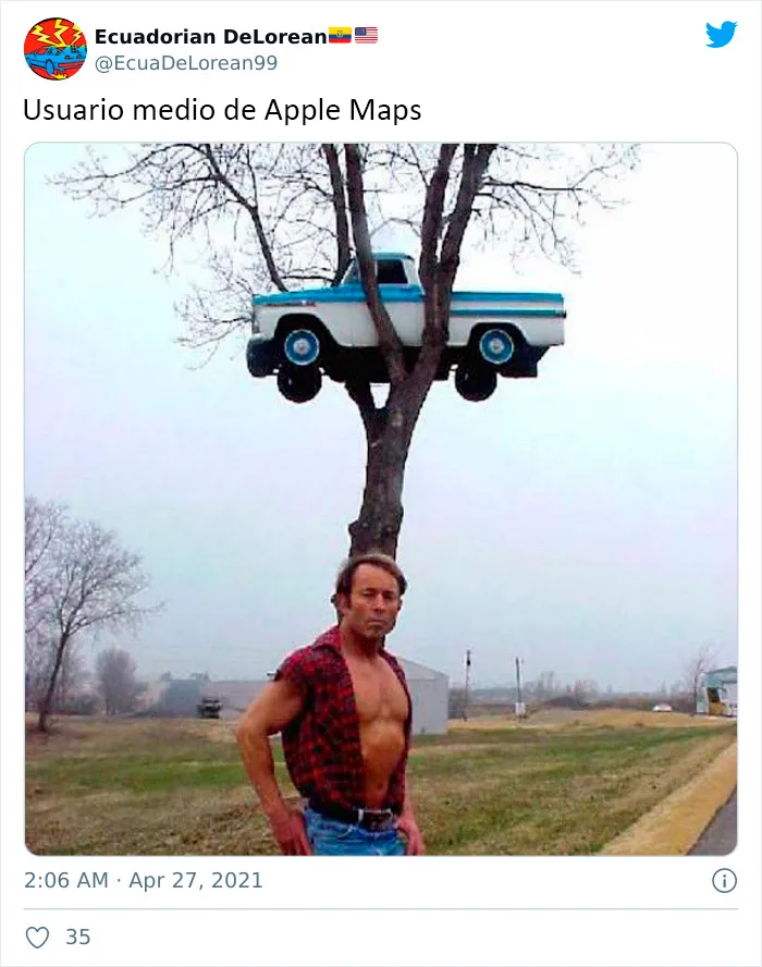 20 Divertidos tuits donde la gente se burla de Apple Maps