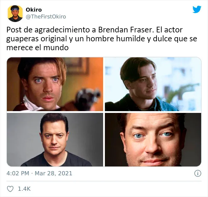 Internet ha vuelto viral a Brendan Fraser simplemente por ser genial, aquí tienes 30 de los mejores tuits