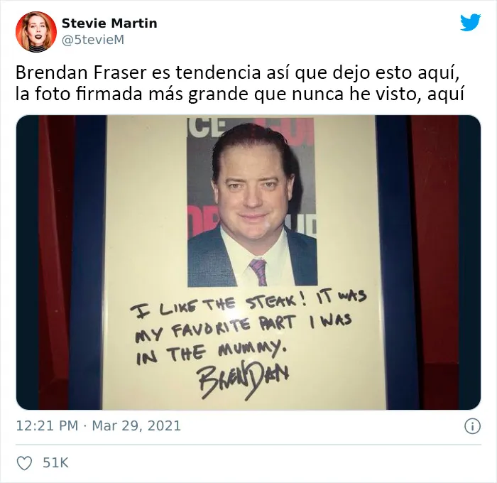 Internet ha vuelto viral a Brendan Fraser simplemente por ser genial, aquí tienes 30 de los mejores tuits
