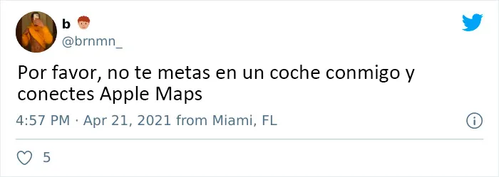 20 Divertidos tuits donde la gente se burla de Apple Maps