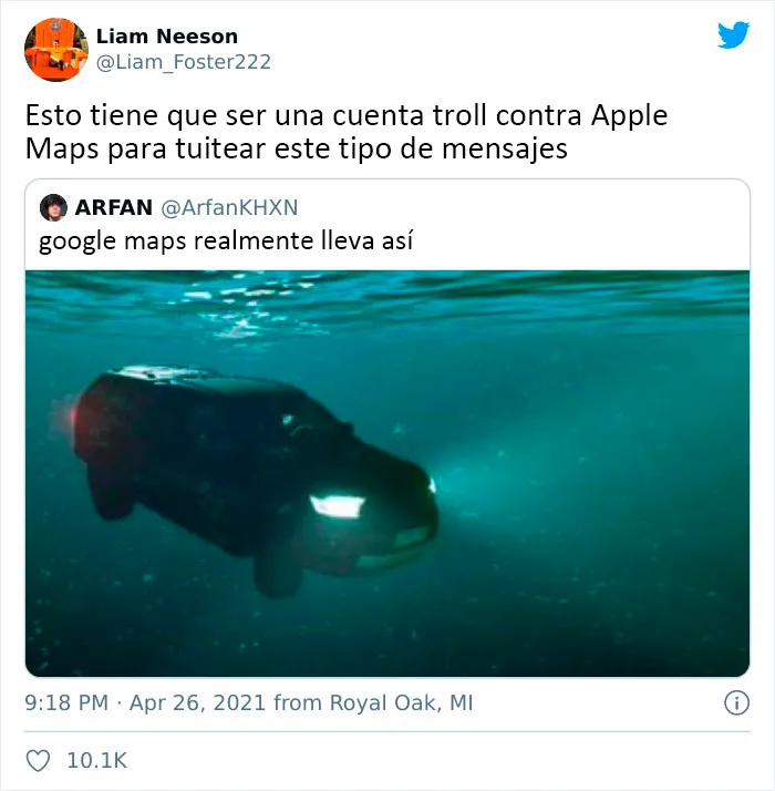 20 Divertidos tuits donde la gente se burla de Apple Maps