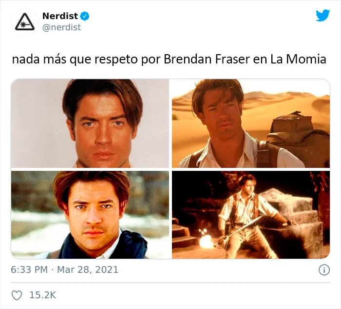 Internet ha vuelto viral a Brendan Fraser simplemente por ser genial, aquí tienes 30 de los mejores tuits