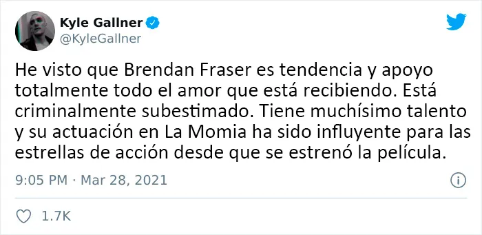 Internet ha vuelto viral a Brendan Fraser simplemente por ser genial, aquí tienes 30 de los mejores tuits
