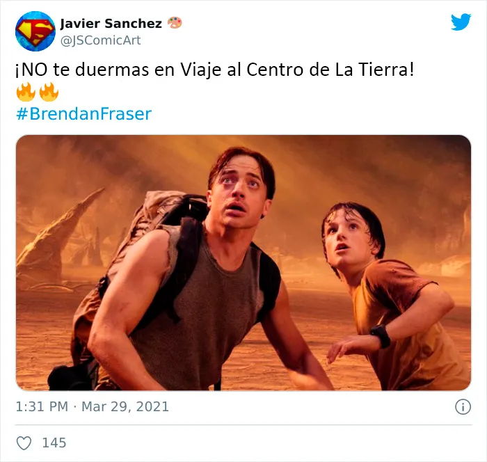 Internet ha vuelto viral a Brendan Fraser simplemente por ser genial, aquí tienes 30 de los mejores tuits