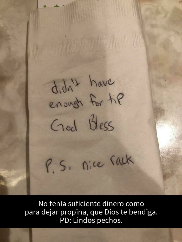 Lo que le han dejado a mi compañera esta noche
