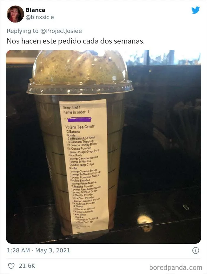 Estos baristas frustrados de Starbucks avergüenzan a los clientes idiotas que piden bebidas "muy extra" (20 fotos)