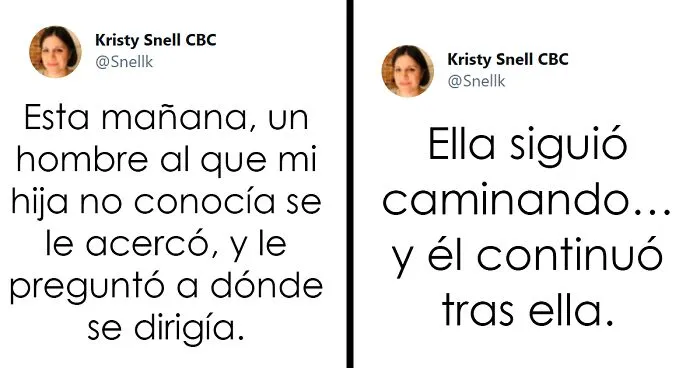 Esta madre cuenta cómo su vecina rescató a su hija de 13 años cuando un extraño la perseguía