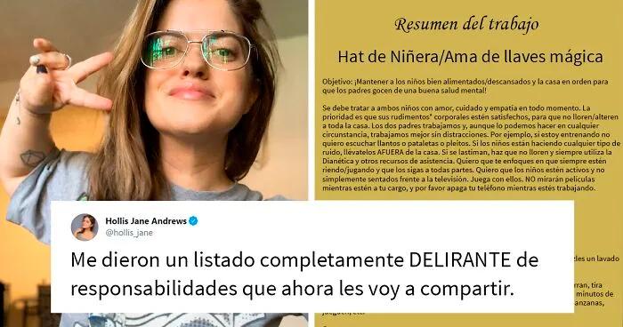 Esta mujer comparte los requerimientos para un puesto de niñera que solicitó, y los padres resultaron ser unos lunáticos