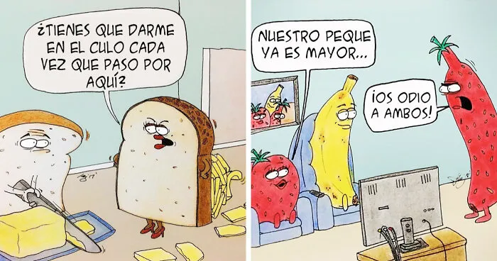 10 Divertidos cómics algo inapropiados, sobre "fruta echada a perder"