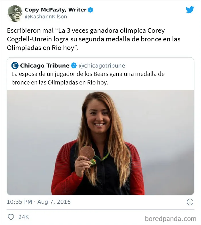 Cuando el autocorrector solo reconoce los logros masculinos