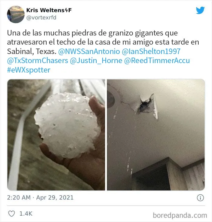 El granizo "gorila" golpeó Texas y Oklahoma anoche, y así es como se vio (30 fotos)