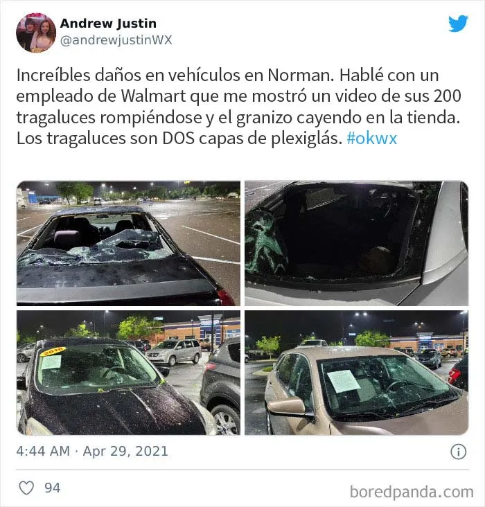 El granizo "gorila" golpeó Texas y Oklahoma anoche, y así es como se vio (30 fotos)