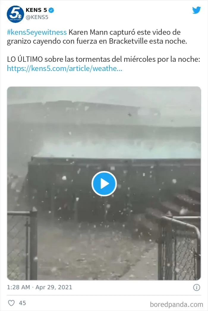 El granizo "gorila" golpeó Texas y Oklahoma anoche, y así es como se vio (30 fotos)