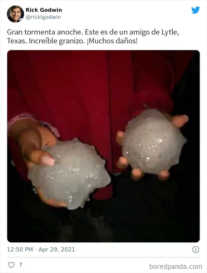 El granizo "gorila" golpeó Texas y Oklahoma anoche, y así es como se vio (30 fotos)