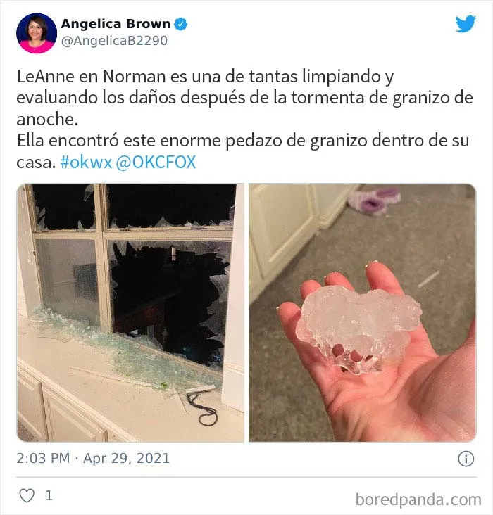 El granizo "gorila" golpeó Texas y Oklahoma anoche, y así es como se vio (30 fotos)
