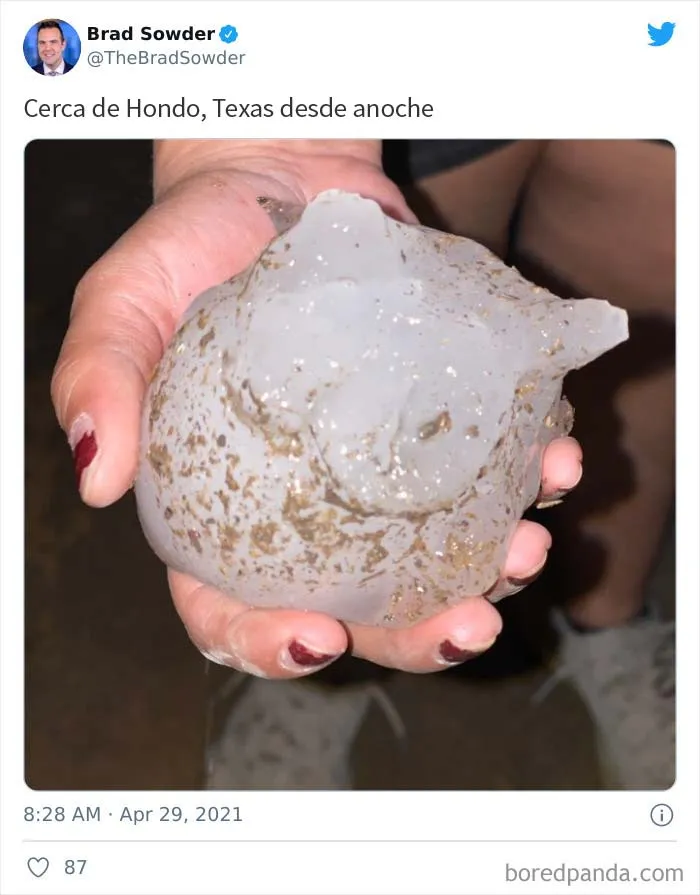 El granizo "gorila" golpeó Texas y Oklahoma anoche, y así es como se vio (30 fotos)