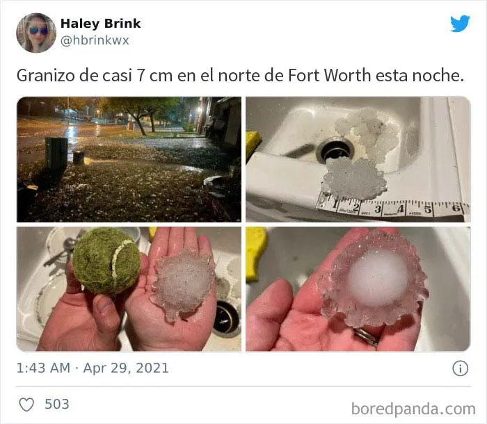 El granizo "gorila" golpeó Texas y Oklahoma anoche, y así es como se vio (30 fotos)