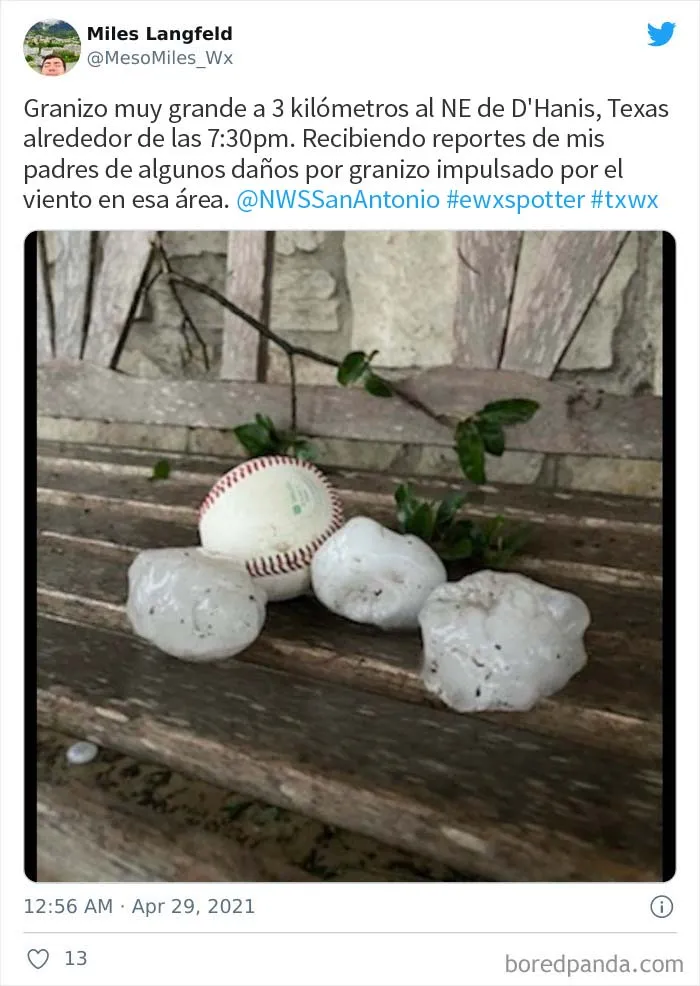 El granizo "gorila" golpeó Texas y Oklahoma anoche, y así es como se vio (30 fotos)