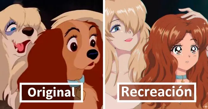 Esta artista convierte a 30 personajes populares de animación, películas y series en anime