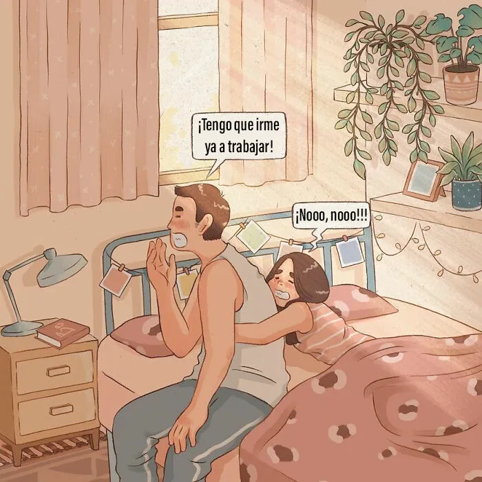 20 Encantadores cómics que muestran cómo es estar en una relación, por Luong Thuy