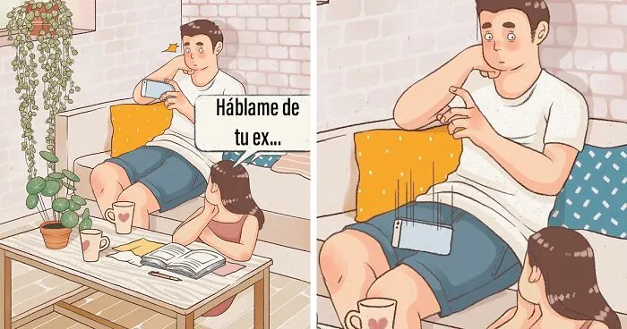 20 Encantadores cómics que muestran cómo es estar en una relación, por Luong Thuy