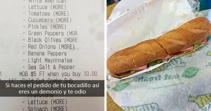 30 Empleados de Subway que comparten online las cosas que odian y aman de sus clientes